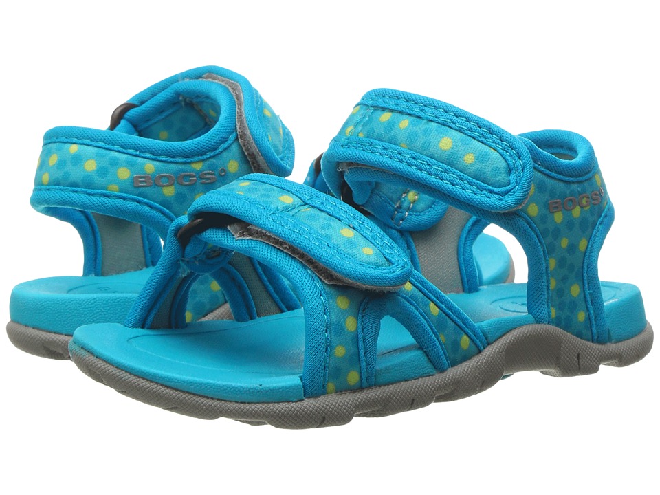 Bogs Kids Whitefish Dots Sandal (Toddler/Little Kid) (Light Blue Multi) Girls Shoes