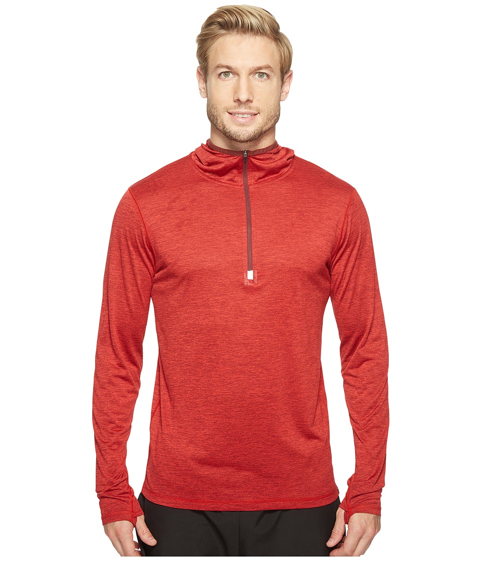 Prana Hardesty Hooded 1/4 Zip (Raisin) Men