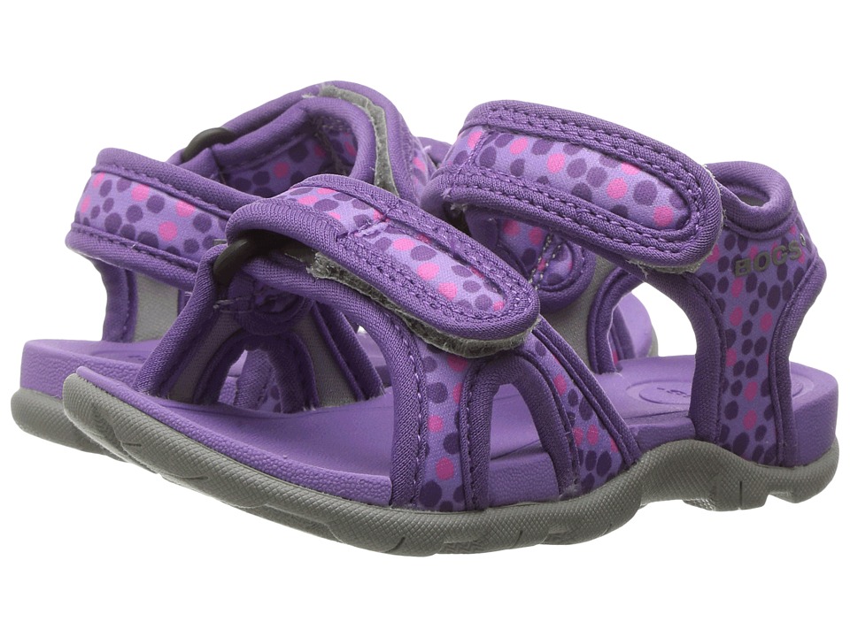 Bogs Kids Whitefish Dots Sandal (Toddler) (Lavendar Multi) Girls Shoes
