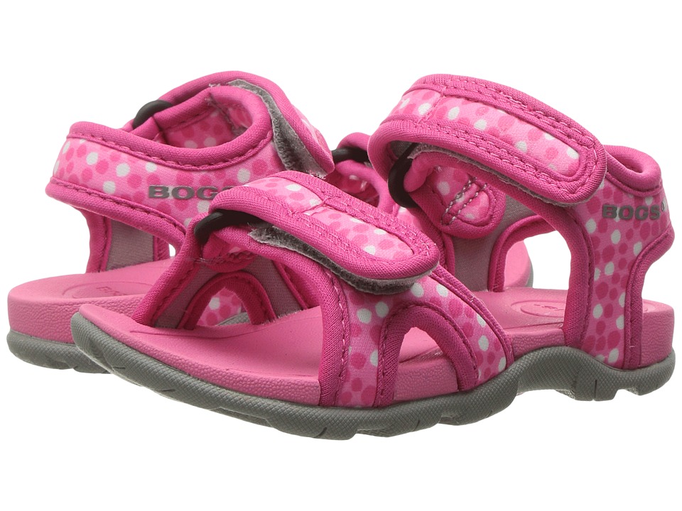 Bogs Kids Whitefish Dots Sandal (Toddler) (Pink Multi) Girls Shoes