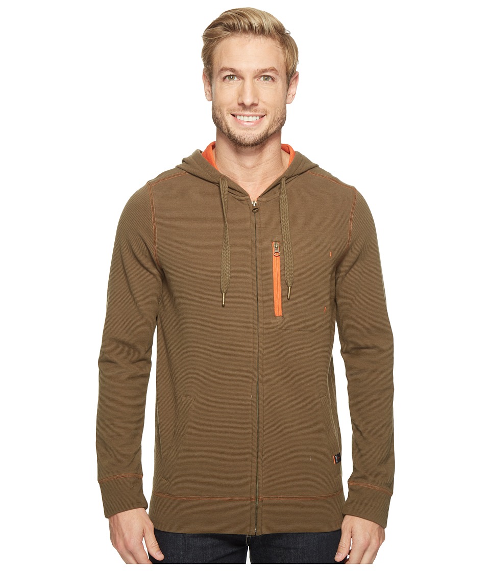 Prana Wes Full Zip Hoodie (Cargo Green) Men