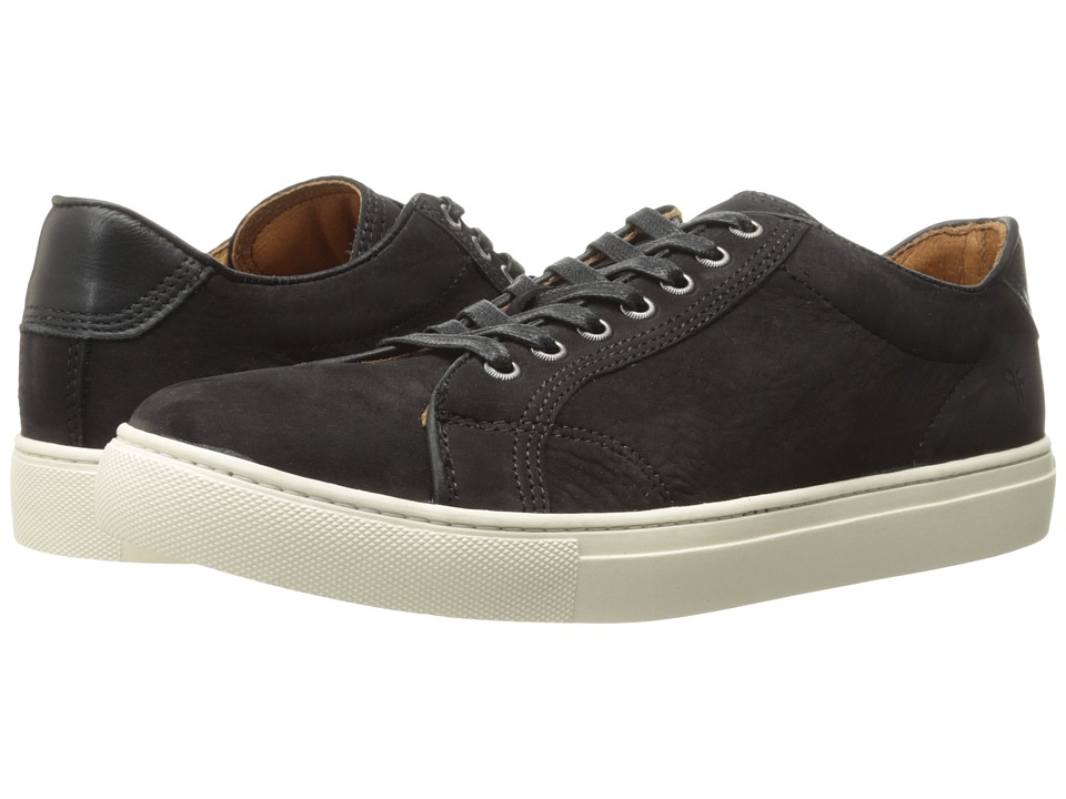 Frye Walker Low Lace (Black Soft Italian Nubuck) Men