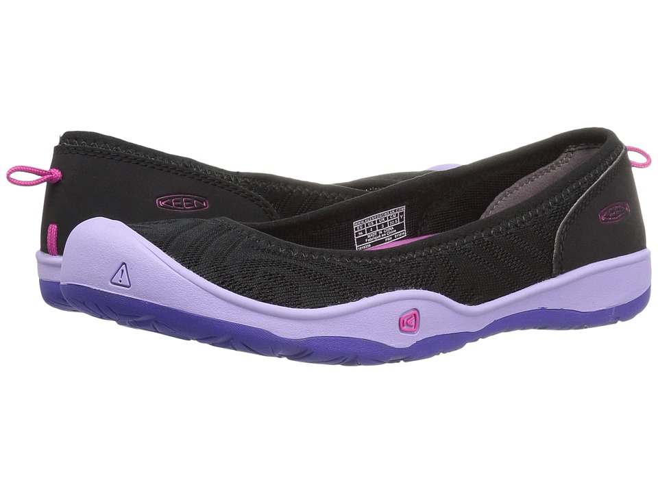 Keen Kids Moxie Flat (Little Kid/Big Kid) (Black/Liberty) Girl