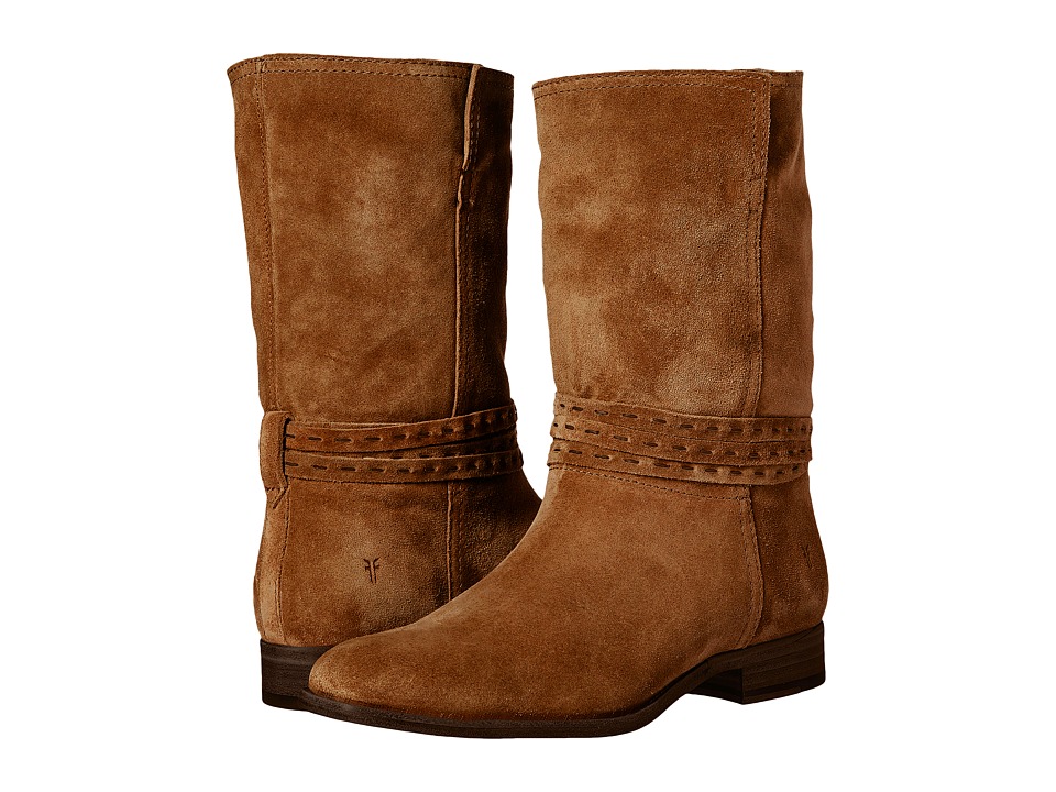 Frye Cara Pickstitch Mid (Chestnut Soft Oiled Suede) Women