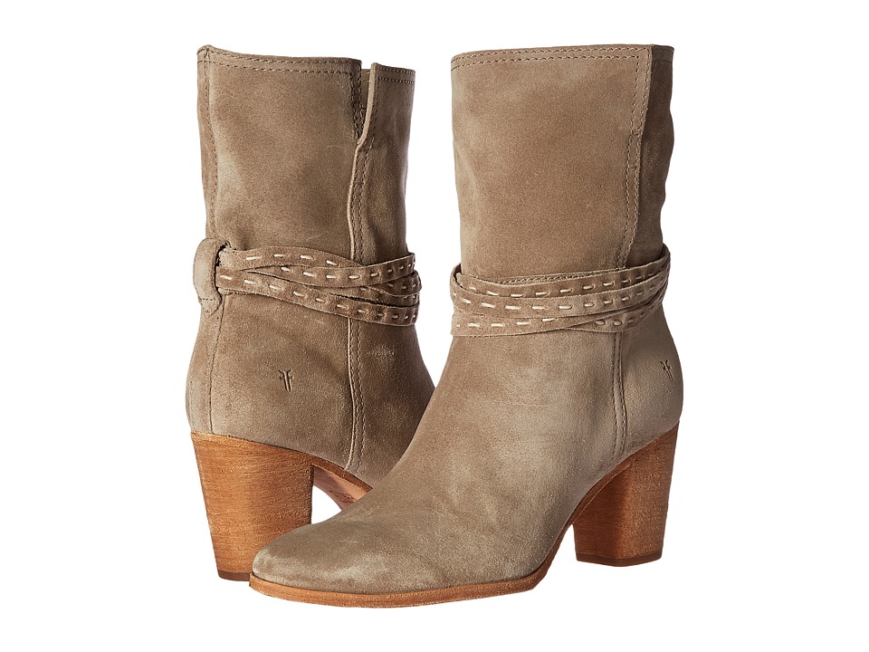 Frye Naomi Pickstitch Mid (Ash Soft Oiled Suede) Women