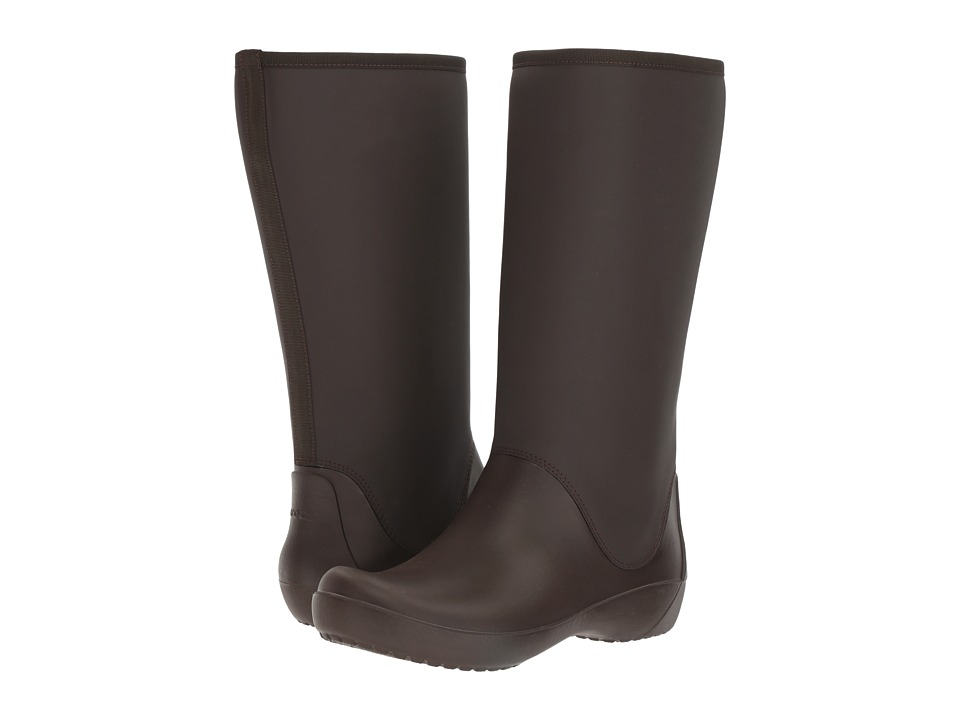 Crocs RainFloe Tall Boot (Espresso) Women