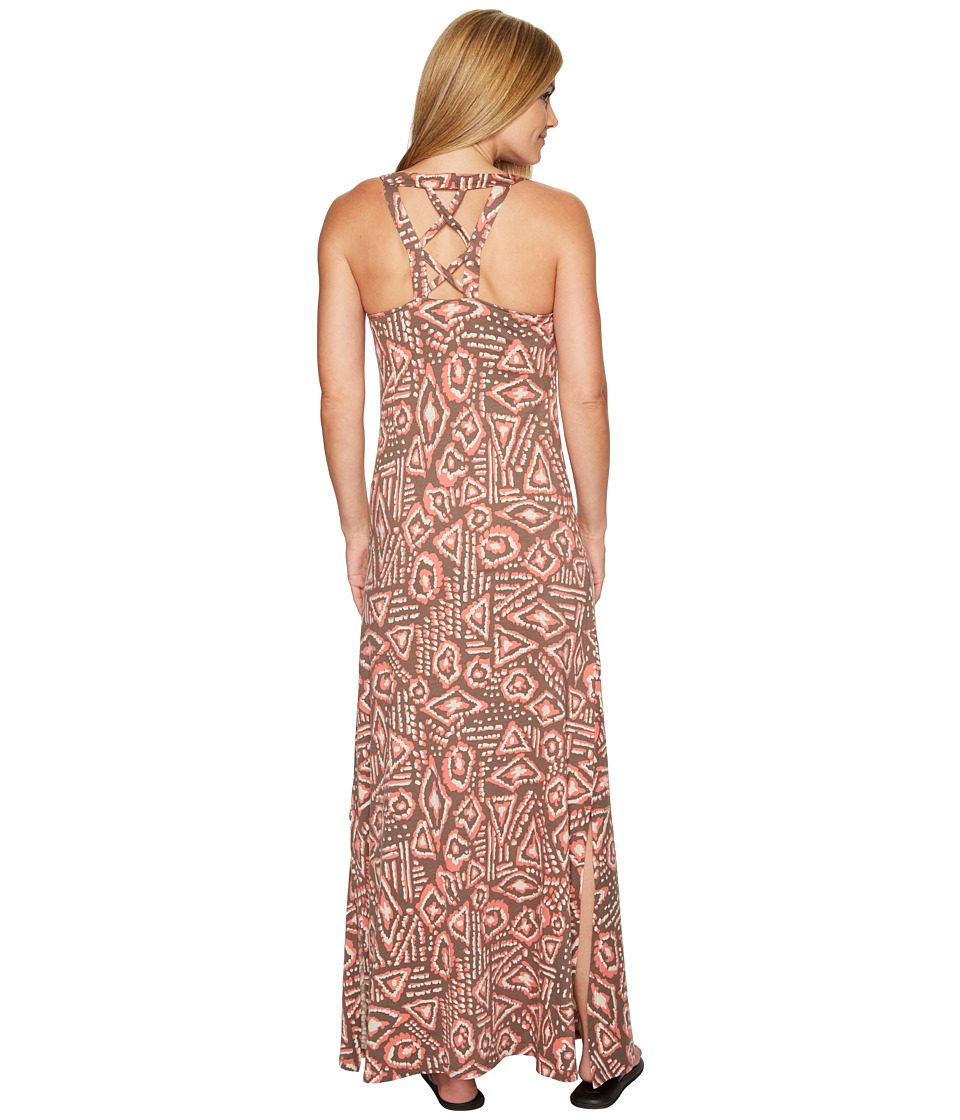 Toad&Co Montauket Long Dress (Falcon Brown Brush Print) Women