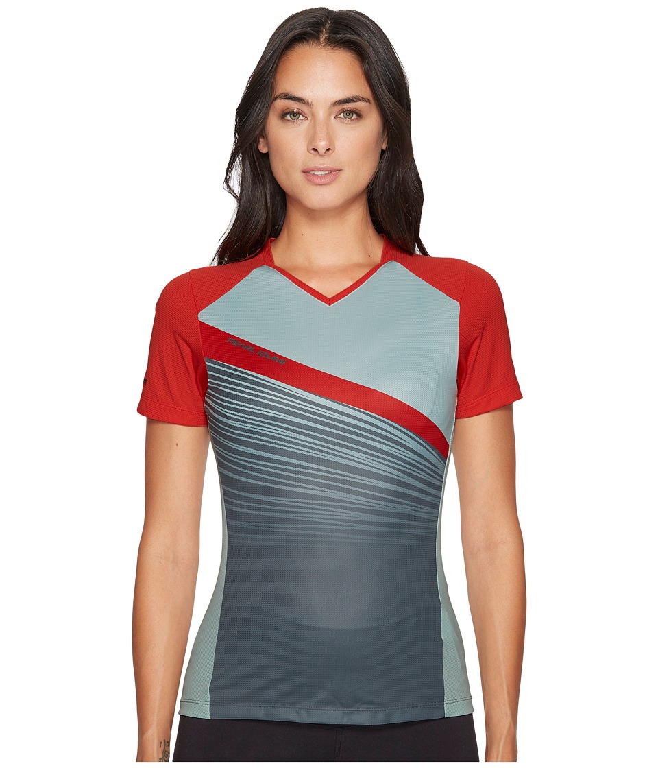 Pearl Izumi Launch Jersey (Poppy Red/Mist Green Fracture) Women