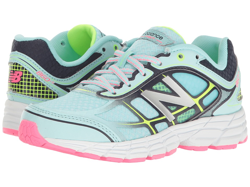 New Balance Kids KJ860v5 (Little Kid/Big Kid) (Blue/Pink) Girls Shoes