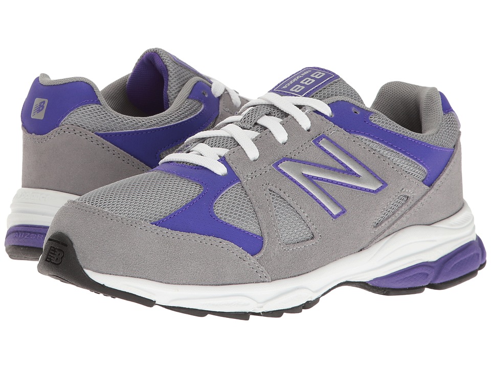 New Balance Kids KJ888v1 (Big Kid) (Grey/Purple) Girls Shoes