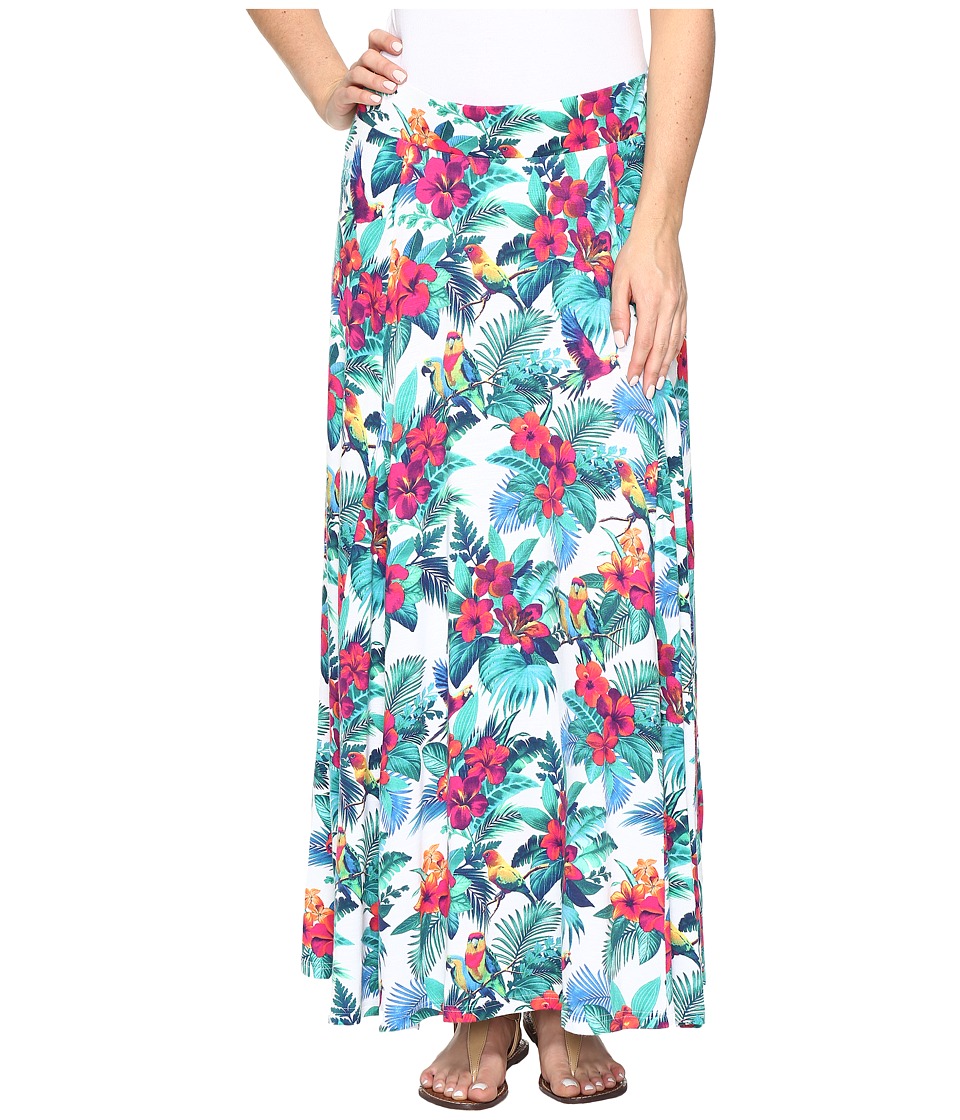 Tommy Bahama Jungle Florida Midi Skirt (Bright White) Women