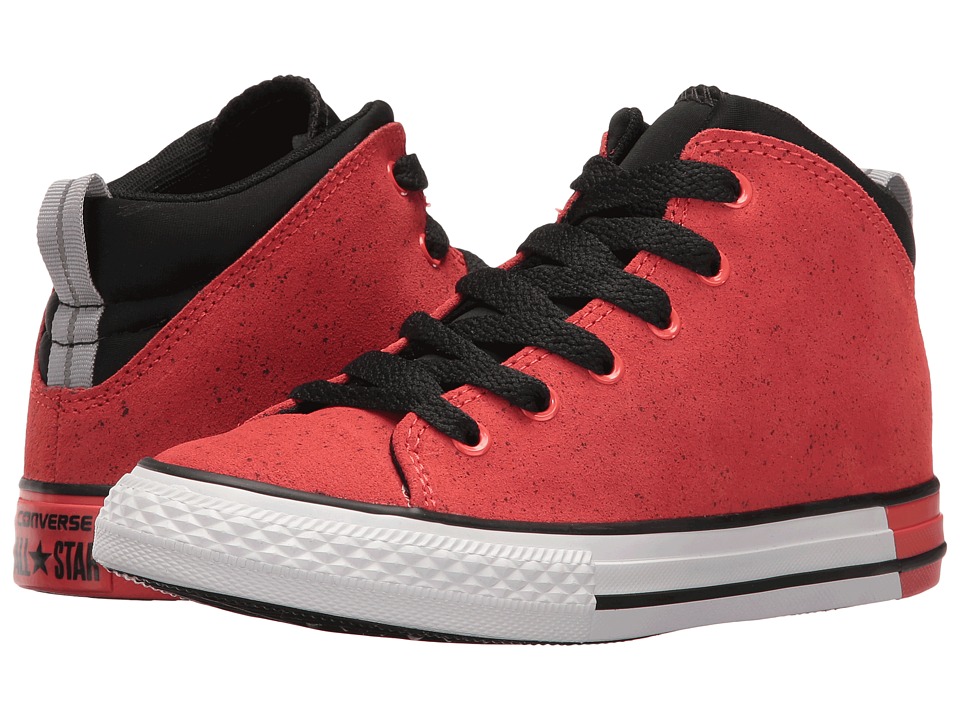 Converse Kids Chuck Taylor All Star Official Mid (Little Kid/Big Kid) (Ultra Red/Black/White) Boys Shoes