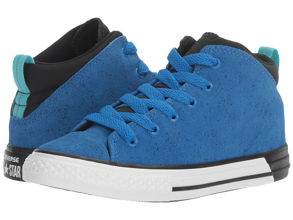 Converse Kids Chuck Taylor All Star Official Mid (Little Kid/Big Kid) (Soar/Black/White) Boys Shoes