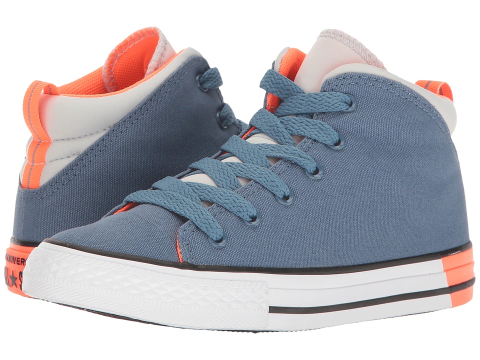 Converse Kids Chuck Taylor All Star Official Mid (Little Kid/Big Kid) (Blue Coast/Mouse/White) Boys Shoes