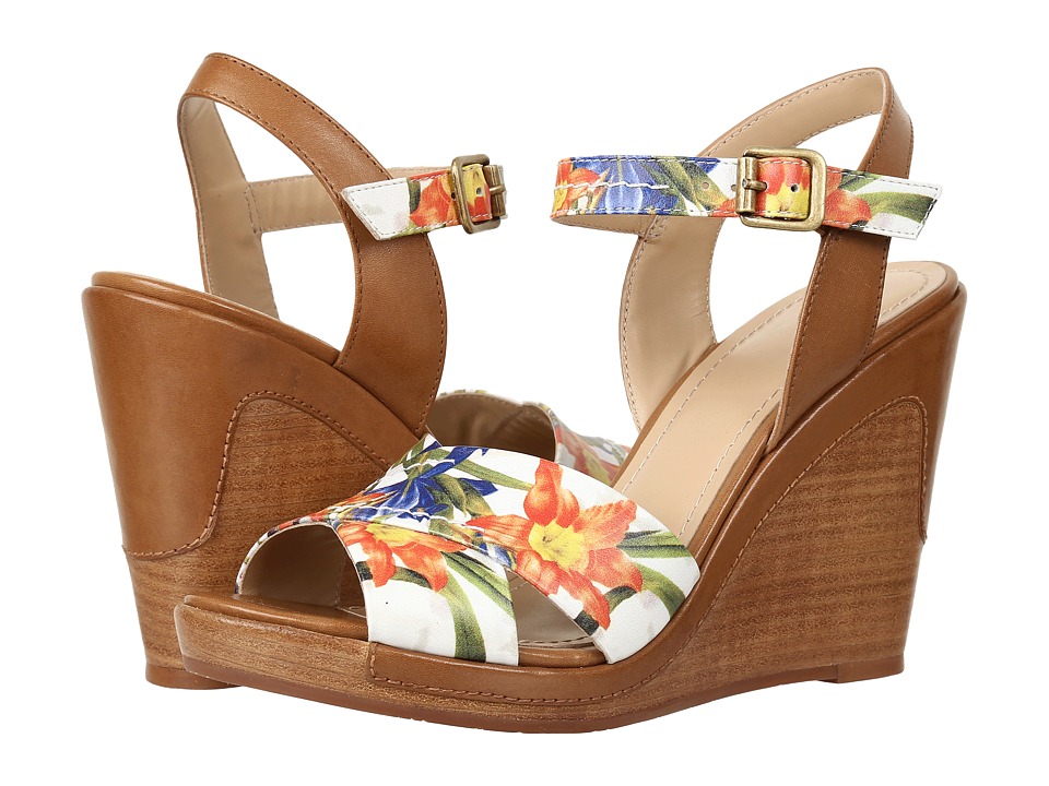 Johnston & Murphy Maren (Floral Print Nappa Leather/Tan Leather Trim) Women