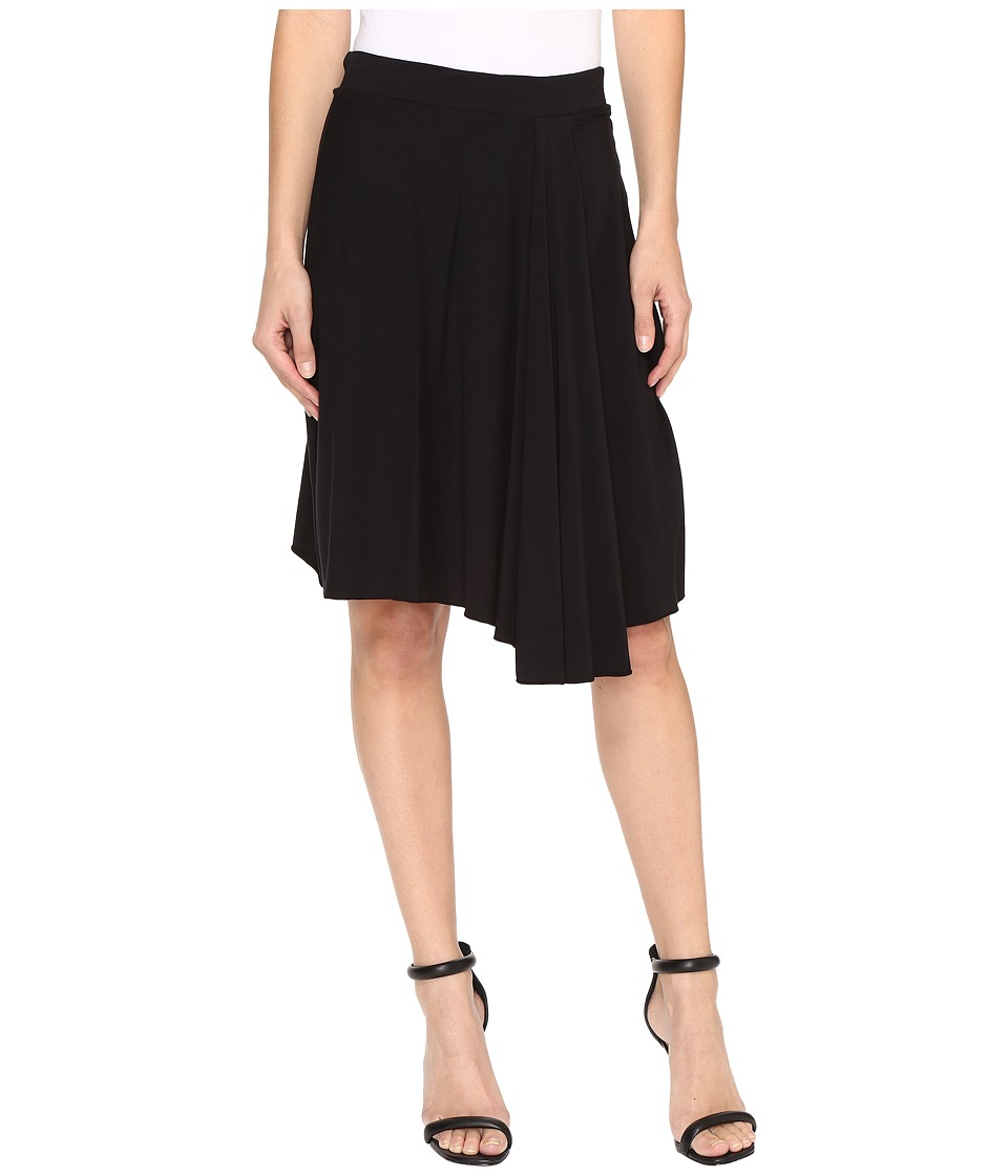 Mod-o-doc Cotton Modal Spandex Jersey Short Hi-Low Hem Skirt (Black) Women