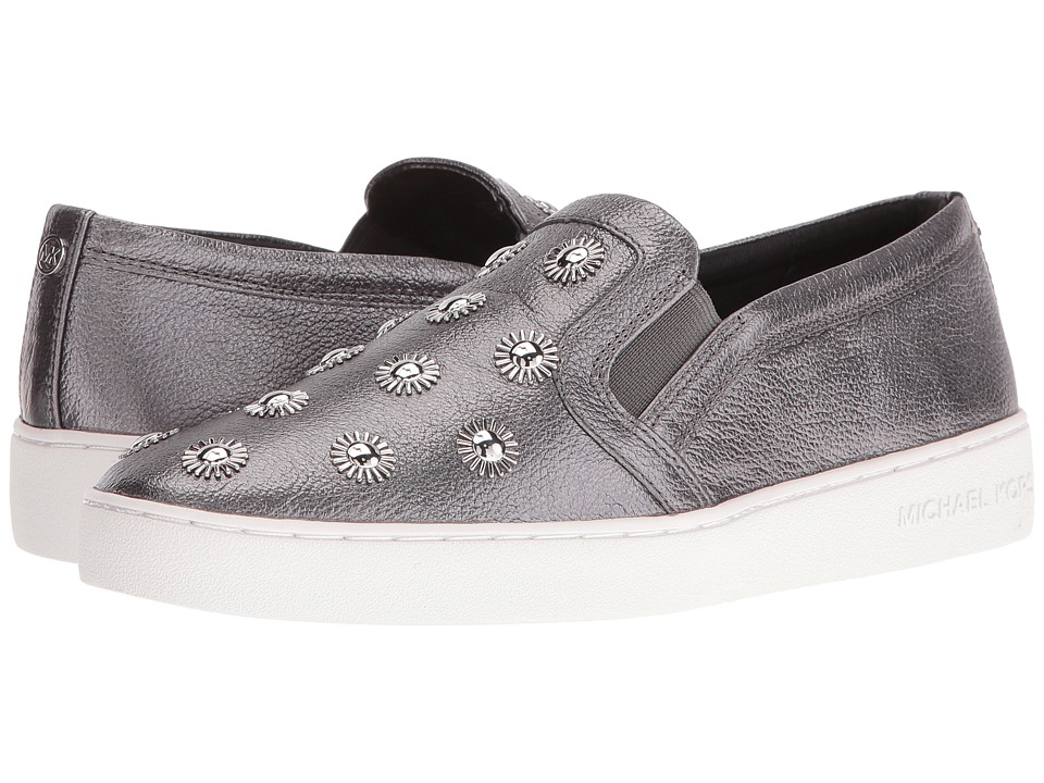 UPC 190561875442 product image for MICHAEL Michael Kors - Leo Slip-On (Gunmetal Pebble Metallic/Starburst Studs) Wo | upcitemdb.com