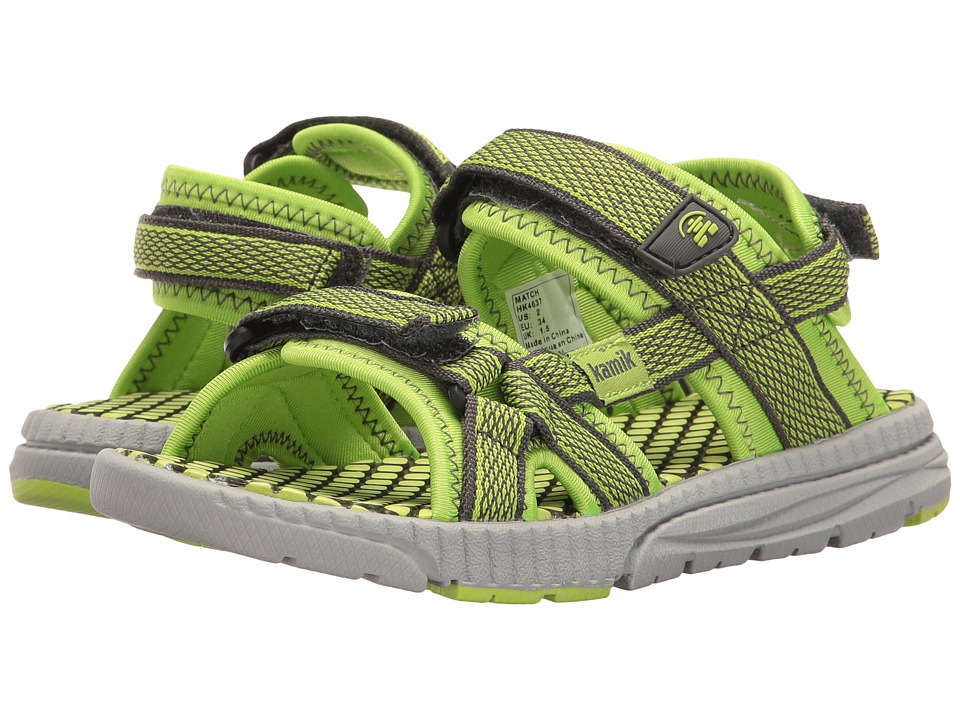 Kamik Kids Match (Toddler) (Lime) Boys Shoes