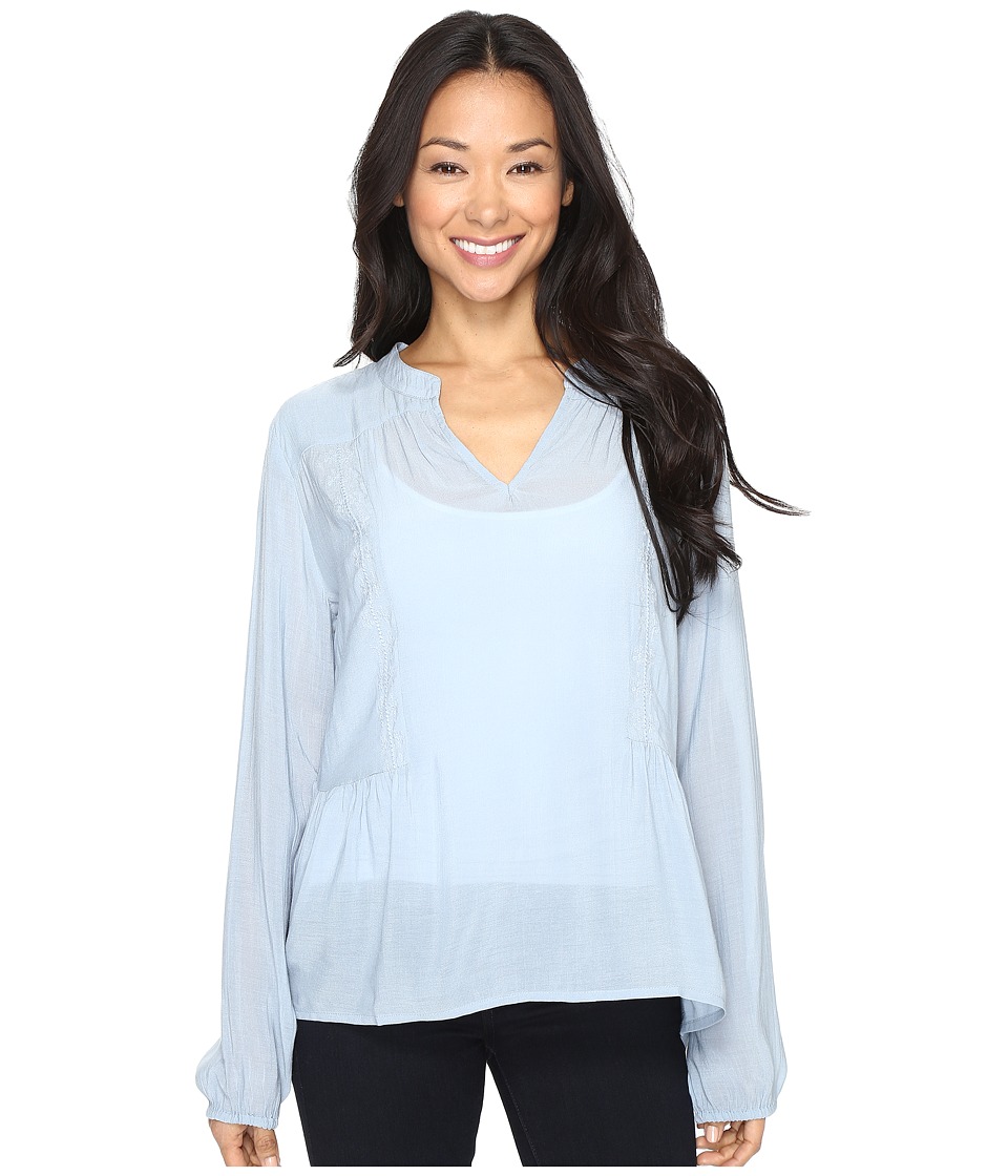 B Collection by Bobeau Meli Embossed Blouse (Light Blue) Women