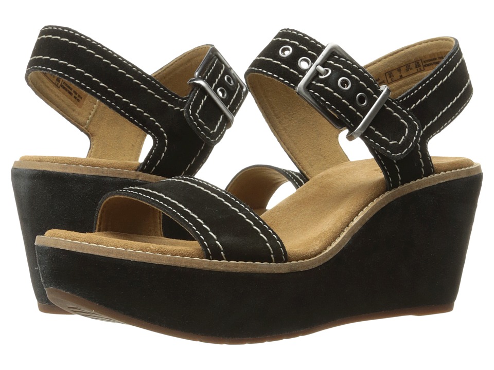Clarks Aisley Orchid (Black Suede) Women