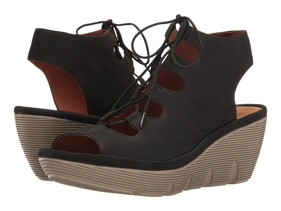 Clarks Clarene Grace (Black Nubuck) Women