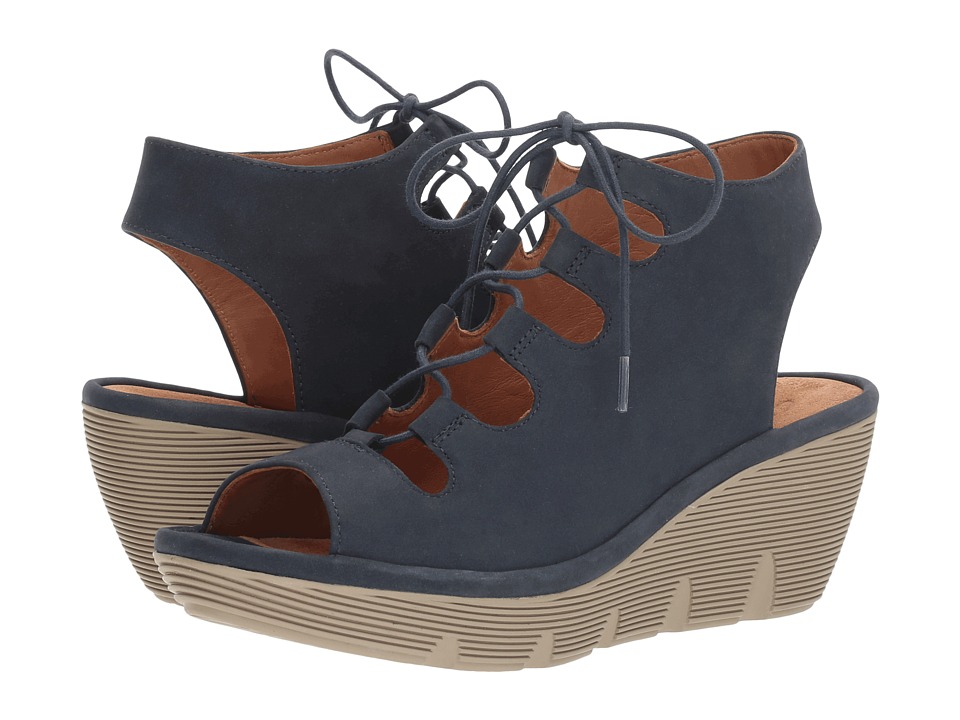 Clarks Clarene Grace (Navy Nubuck) Women