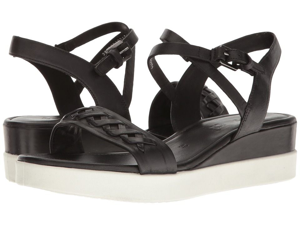 ECCO Touch Braided Plateau (Black Cow Nubuck) Women