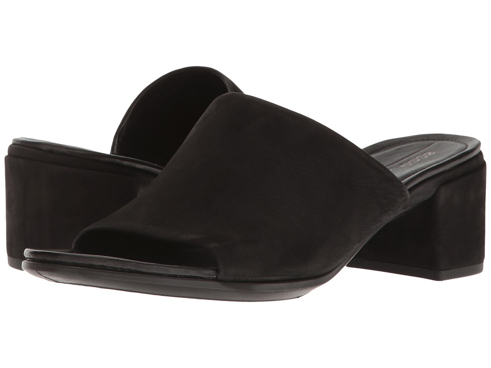 ECCO Shape 35 Slide Sandal (Black Calf Nubuck) Women