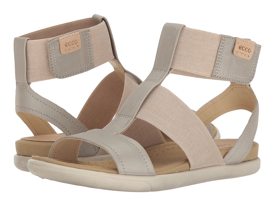 ECCO Damara Ankle Strap Sandal (Gravel/Powder Cow Nubuck) Women