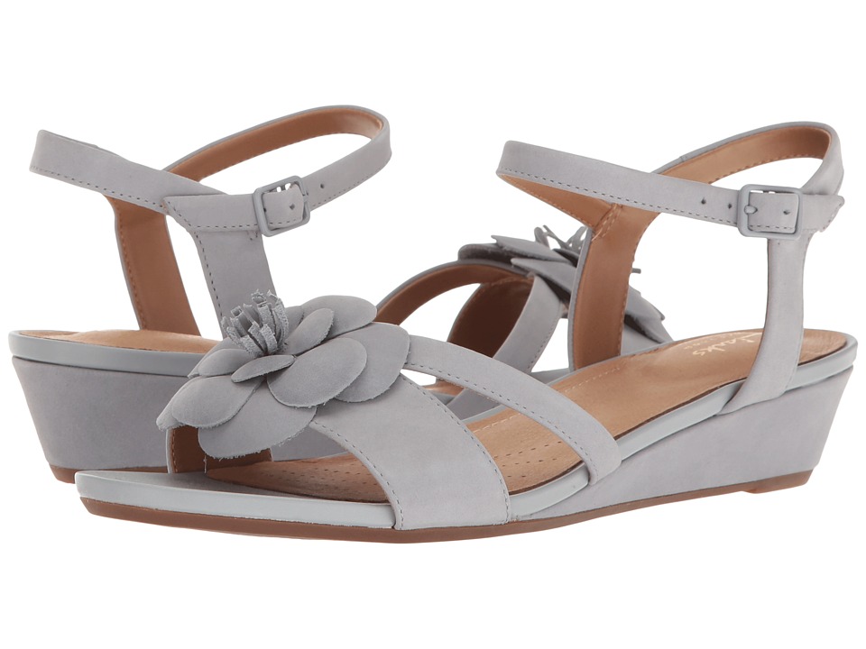 Clarks Parram Stella (Grey Blue Nubuck) Women