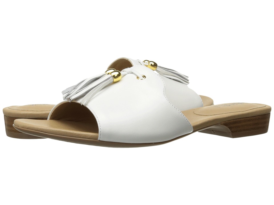 Vaneli Blizzi (White Nappa/Gold Trim) Women