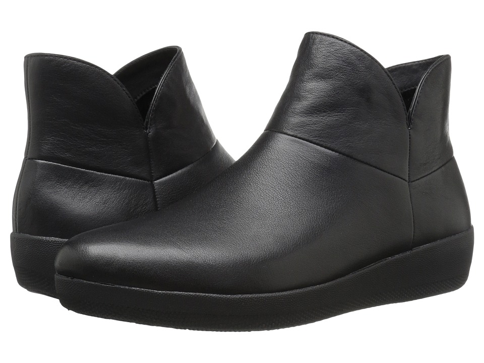 FitFlop Supermod Leather Ankle Boot (Black) Women