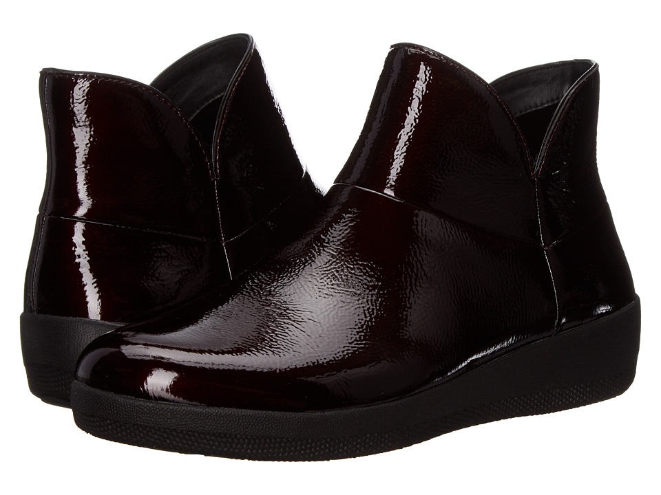 FitFlop Supermod Leather Ankle Boot (Dark Cherry) Women
