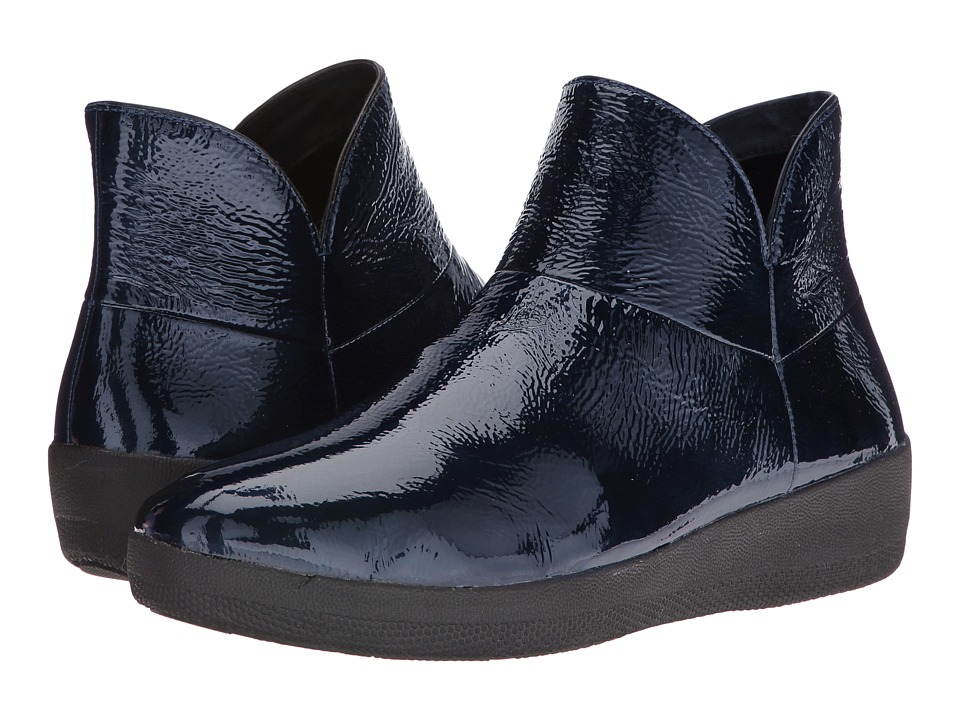 FitFlop Supermod Leather Ankle Boot (Inky Blue) Women