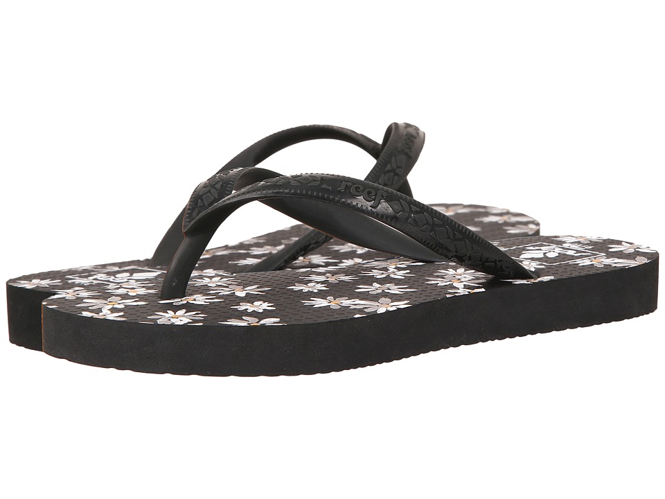 Reef Kids Little Reef Escape Prints (Toddler/Little Kid/Big Kid) (Black Daisy) Girls Shoes