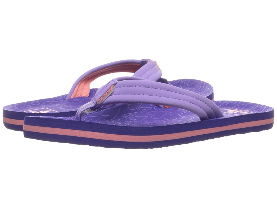Reef Kids Little Ahi (Toddler/Little Kid/Big Kid) (Purple/Hearts) Girls Shoes