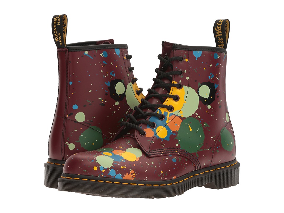 Dr. Martens 1460 (Cherry Red Splatter Smooth) Lace-up Boots