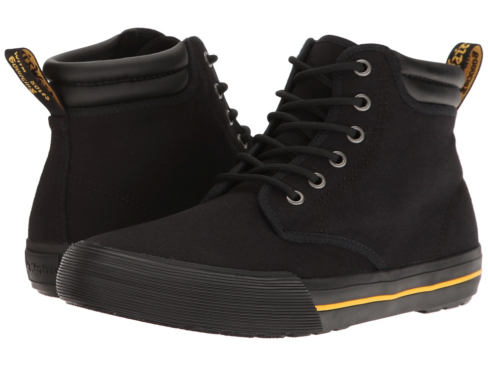 black canvas dr martens