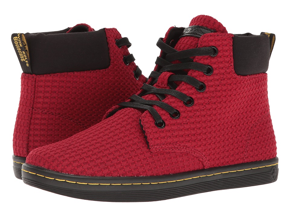 Dr. Martens Maelly WC (Dark Red/Black Waffle Cotton/Fine Canvas) Women