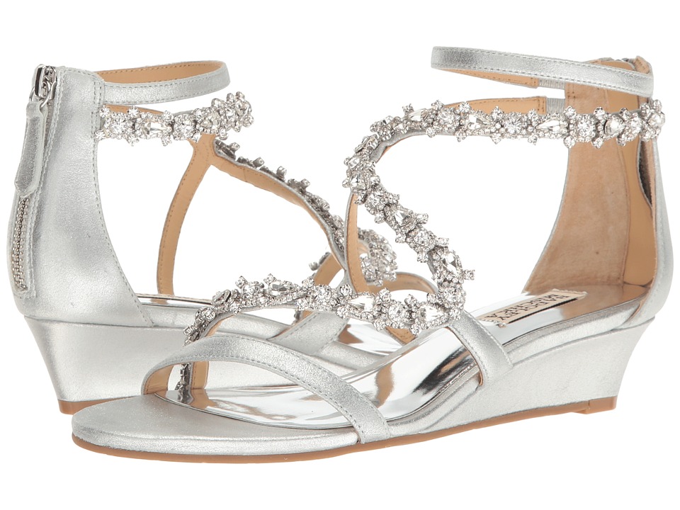 badgley mischka silver wedges