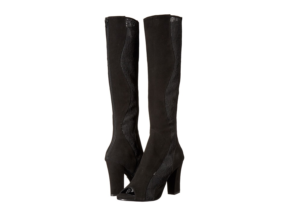 ASKA Hutton (Black Suede/Lace) Women