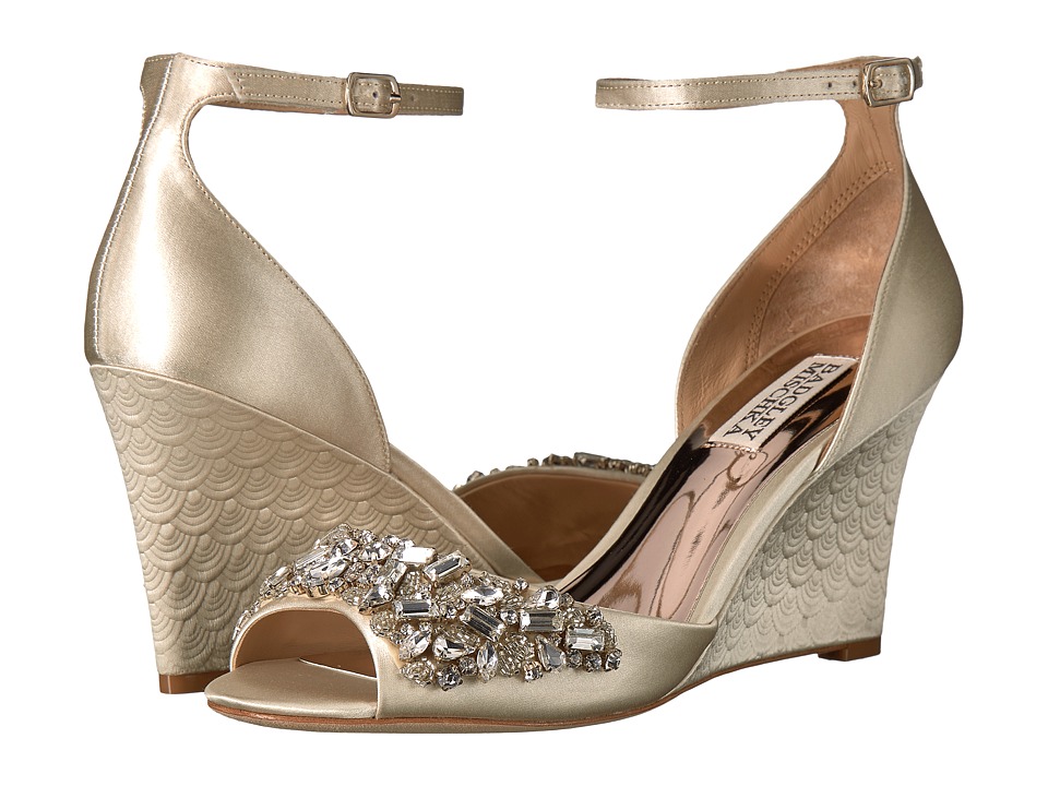 Badgley Mischka Barbara (Ivory Satin) Women