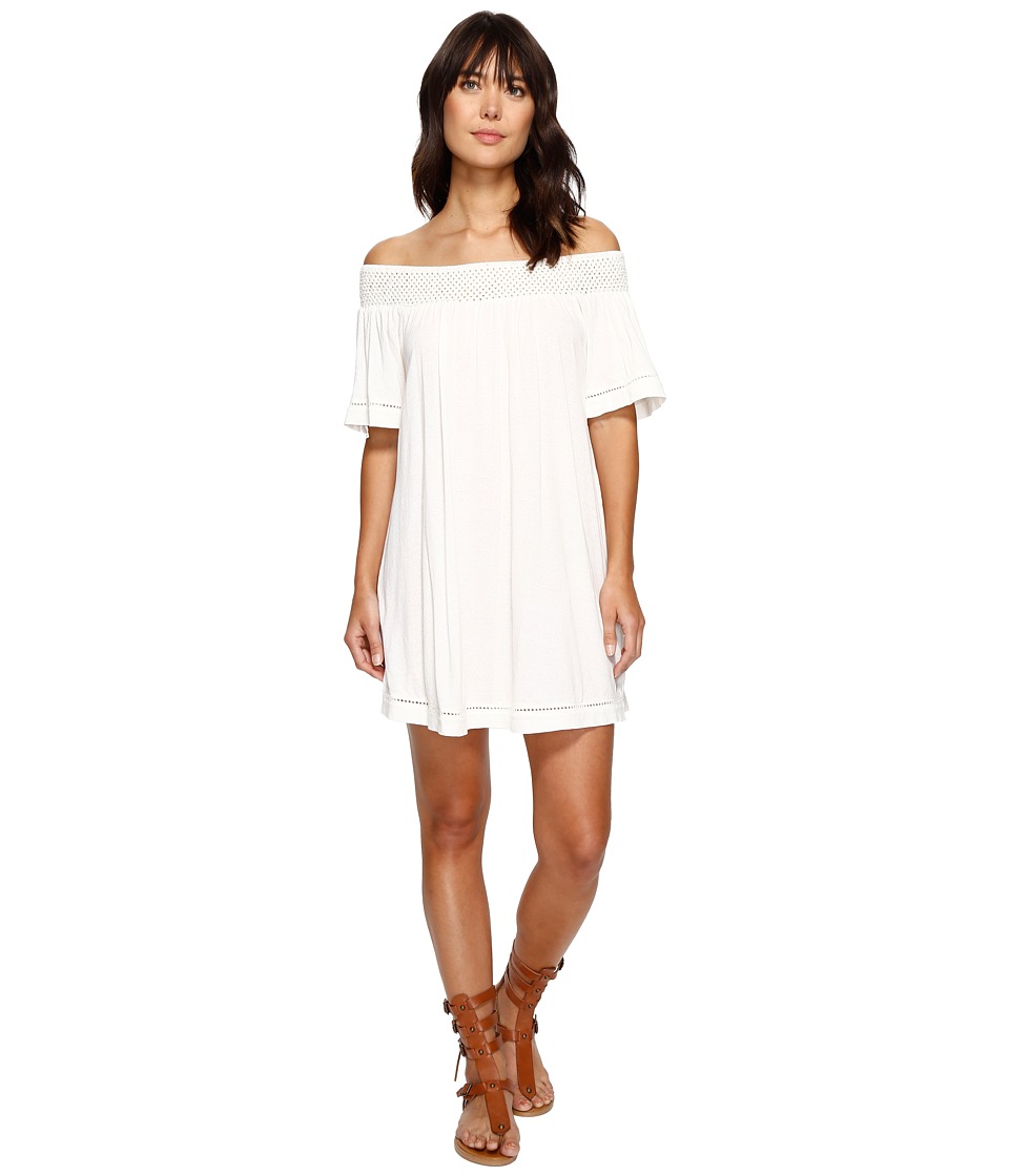 Roxy Moonlight Shadows Cold Shoulder Dress (Marshmallow) Women