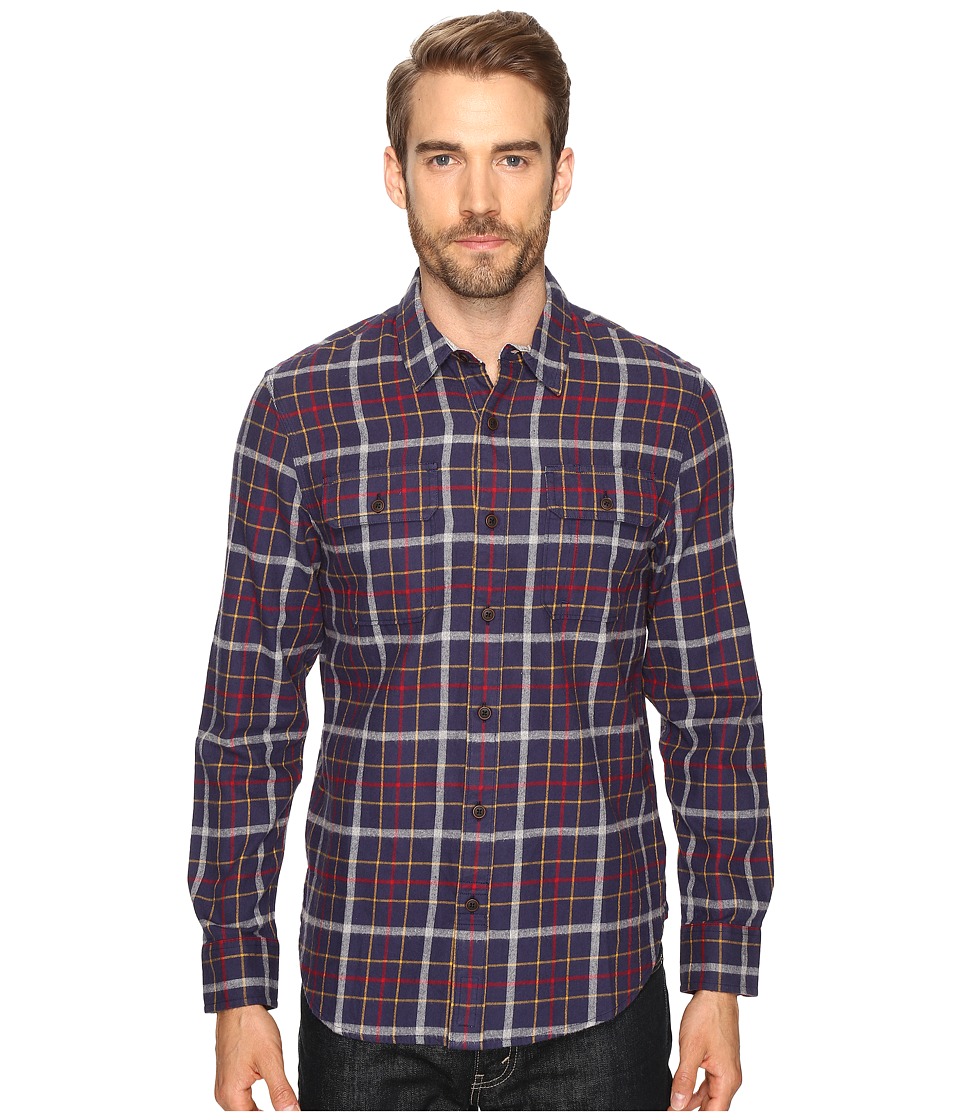 Lucky Brand Miter Two-Pocket Shirt (Navy/Heather/Red) Men