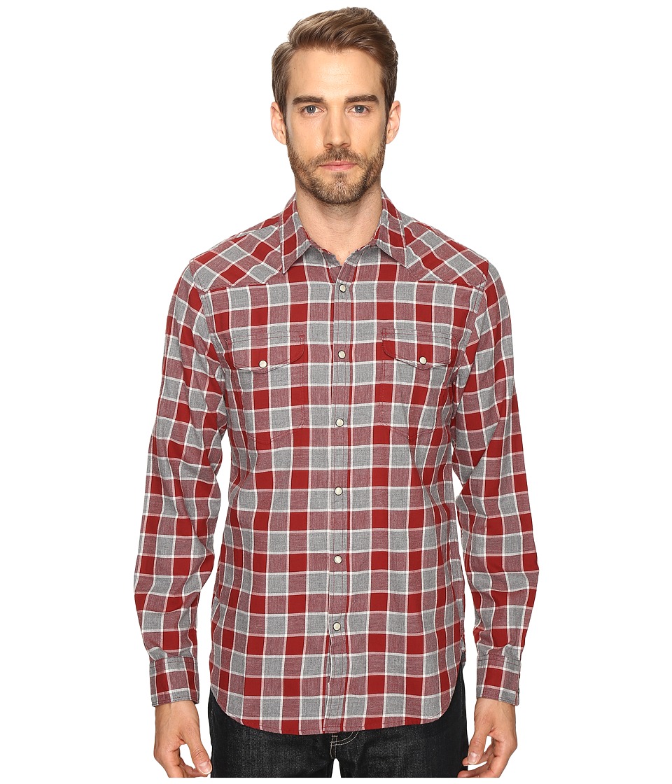 Lucky Brand Santa Fe Western Shirt (Heather Burgundy Natural) Men