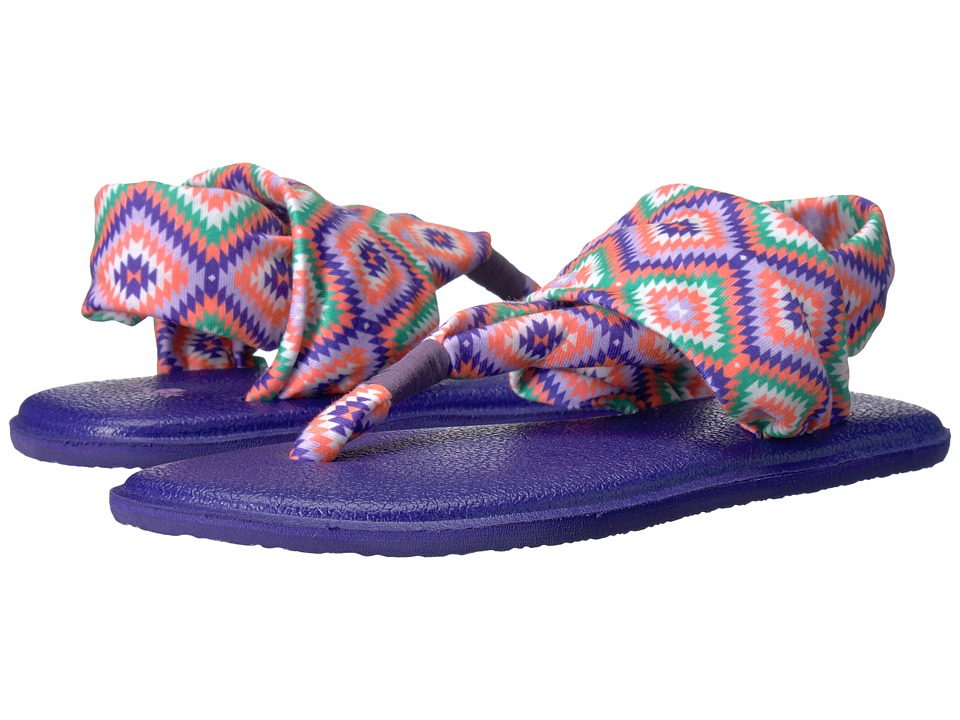 Sanuk Kids Yoga Sling Burst Prints (Little Kid/Big Kid) (The Ranch Liberty) Girls Shoes