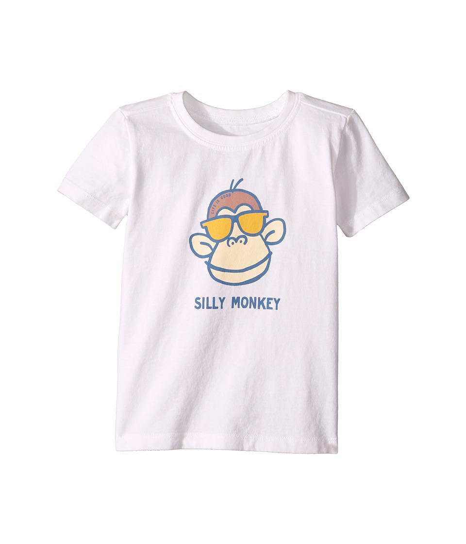 Life is Good Kids - Silly Monkey Crusher Tee (Toddler) (Cloud White) Boy