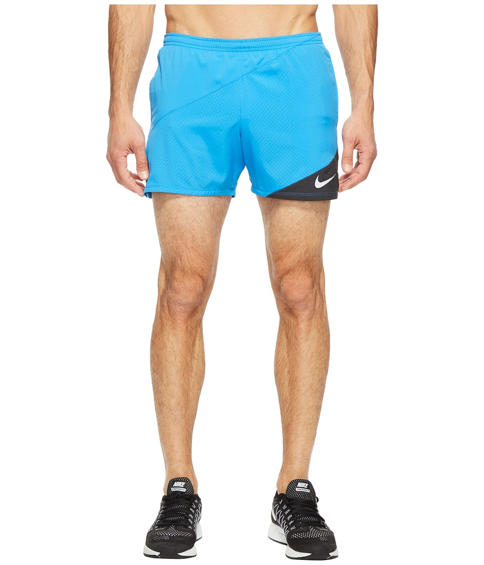 Nike Distance 5 Running Short (Light Photo Blue/Black) Men