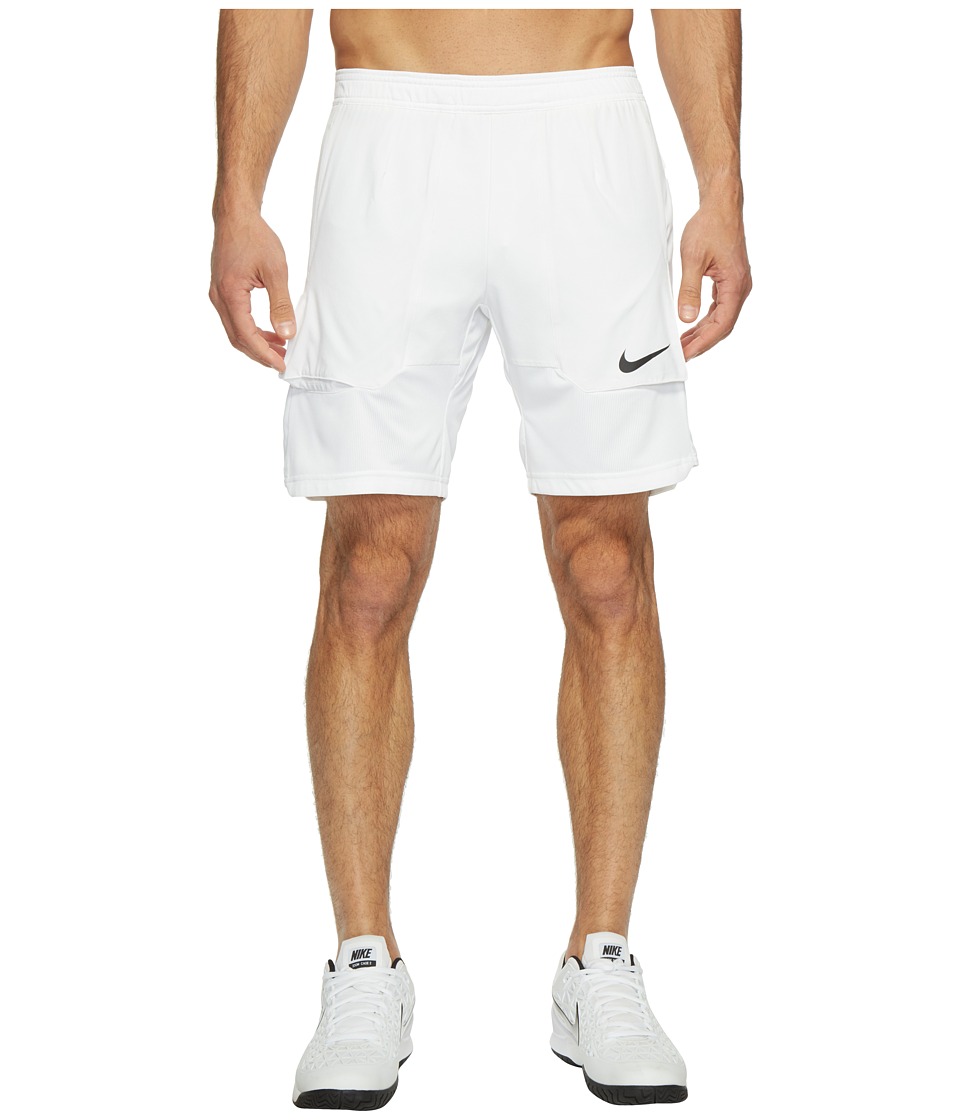 Nike Court Dry 9 Tennis Short (White/Black) Men