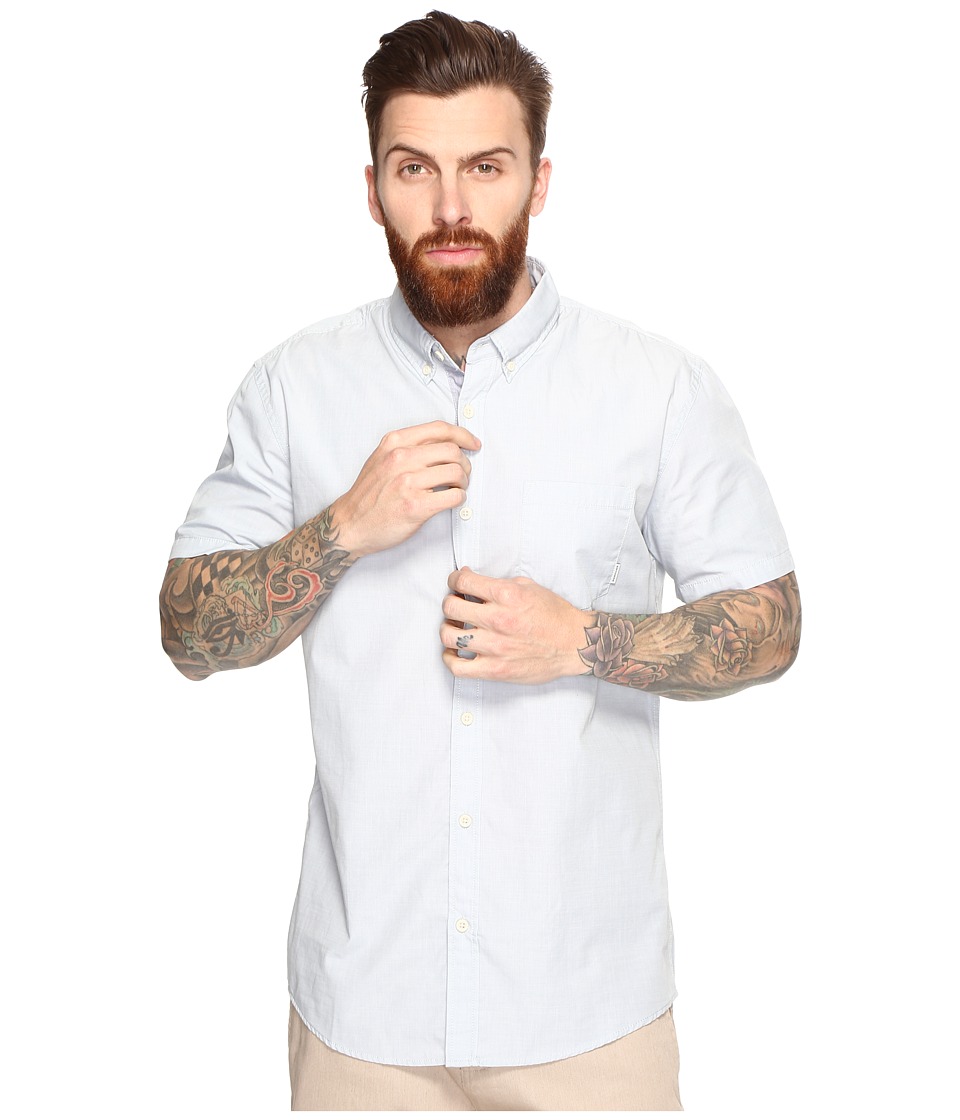 Quiksilver - Everyday Wilsden Short Sleeve Woven (Stone Blue) Men